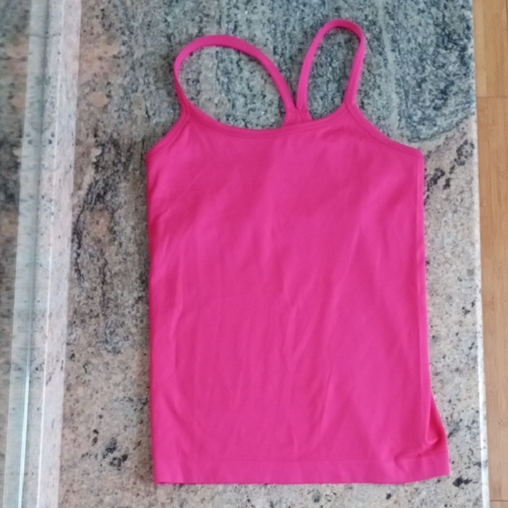 Pro Fit - Barbie Hot Pink Sleeveless Athletic Tank Top w/Built In Bra. Size M